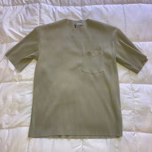 Zara pleated shirt Size Medium in Taupe